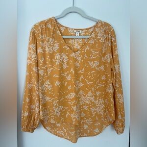 Yellow Long Sleeve Blouse